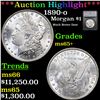 ***Auction Highlight*** 1890-o Morgan Dollar $1 Graded ms65+ By SEGS (fc)
