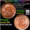 ***Auction Highlight*** 1917-d Lincoln Cent Near Top POP! 1c Graded ms66 rd By SEGS (fc)