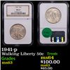 Image 1 : NGC 1941-p Walking Liberty Half Dollar 50c Graded ms63 By NGC