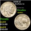 Image 1 : 1938-d Buffalo Nickel 5c Grades Choice+ Unc