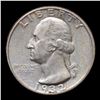 Image 2 : 1932-p Washington Quarter 25c Grades Choice AU/BU Slider