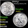Image 1 : 1944-p Walking Liberty Half Dollar 50c Grades Select+ Unc
