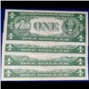 Image 3 : 4x Consecutive Serial Numbered 1935D $1 Blue Seal Silver Certificates Grades Choice AU/BU Slider