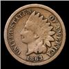 Image 2 : 1863 Indian Cent 1c Grades f+
