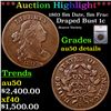 Image 1 : ***Auction Highlight*** 1803 Sm Date, Sm Frac Draped Bust Large Cent 1c Graded au50 details By SEGS 