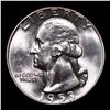 Image 2 : 1953-p Washington Quarter 25c Grades GEM Unc