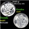 Image 1 : 1945-p Mercury Dime 10c Grades GEM++ Unc