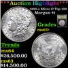 Image 1 : ***Auction Highlight*** 1899-o Micro O Top 100 Morgan Dollar $1 Graded Select+ Unc By USCG (fc)