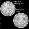 Image 1 : 1883 n/c Liberty Nickel 5c Grades vf++
