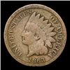 Image 2 : 1863 Indian Cent 1c Grades f+