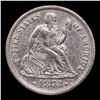 Image 2 : 1873 Open 3 Seated Liberty Dime 10c Grades Choice AU
