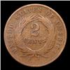 Image 3 : 1864 Large Motto Two Cent Piece 2c Grades f+