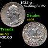 Image 1 : 1932-p Washington Quarter 25c Grades Choice AU/BU Slider