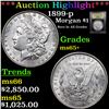 Image 1 : ***Auction Highlight*** 1899-p Morgan Dollar $1 Graded GEM+ Unc By USCG (fc)