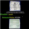 Image 1 : 5x Nonconsecutive Serial Numbered 1957A-B $1 Blue Seal Silver Certificates Grades Select AU