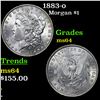 Image 1 : 1883-o Morgan Dollar $1 Grades Choice Unc