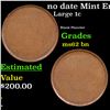 Image 1 : no date Large Cent Mint Error 1c Grades Select Unc BN