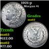 Image 1 : 1921-p Morgan Dollar $1 Grades Select Unc