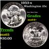 Image 1 : 1953-s Washington Quarter 25c Grades Choice+ Unc