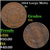 Image 1 : 1864 Large Motto Two Cent Piece 2c Grades f+