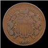 Image 2 : 1864 Large Motto Two Cent Piece 2c Grades f+