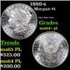 Image 1 : 1880-s Morgan Dollar $1 Grades Choice Unc+ PL