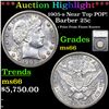 ***Auction Highlight*** 1905-s Barber Quarter Near Top POP! 25c Graded ms66 By SEGS (fc)