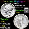***Auction Highlight*** 1916-d Mercury Dime 10c Graded vf35 By SEGS (fc)