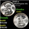 Image 1 : 1945-s Washington Quarter 25c Grades GEM+ Unc