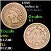 Image 1 : 1859 Indian Cent 1c Grades f+