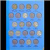 Image 4 : Partial Jefferson 5c Whitman book, 1939-1952. 20 coins in total, including some of the wartime silve