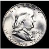 Image 2 : 1950-p Franklin Half Dollar 50c Grades Choice Unc FBL