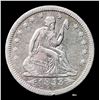 Image 2 : 1853 arrow & rays Seated Liberty Quarter 25c Graded au53 details By SEGS