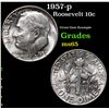 Image 1 : 1957-p Roosevelt Dime 10c Grades GEM Unc
