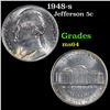Image 1 : 1948-s Jefferson Nickel 5c Grades Choice Unc
