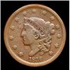 Image 2 : 1838 Coronet Head Large Cent 1c Grades vf+