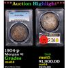 Image 1 : ***Auction Highlight*** PCGS 1904-p Morgan Dollar $1 Graded ms64 By PCGS (fc)