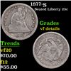 1877-s Seated Liberty Quarter 25c Grades vf details