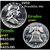 Proof 1952 Franklin Half Dollar 50c Graded pr66+ By SEGS