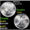 Image 1 : 1923-p Peace Dollar $1 Grades Choice Unc