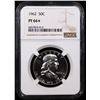 Image 2 : Proof NGC 1962 Franklin Half Dollar 50c Graded pr66* By NGC