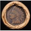 Image 3 : Mixed small cents 1c orig shotgun roll, 1919-s Wheat Cent, 1896 Indian Cent other end, Brinks Wrappe