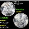 Image 1 : 1882-s Morgan Dollar $1 Grades GEM+ Unc