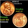 1956-d Lincoln Cent 1c Grades GEM++ Unc RD