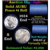 ***Auction Highlight*** AU/BU Slider Chemical Bank Shotgun Peace $1 Roll 1924 & S Ends Virtually UNC