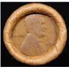 Image 2 : Mixed small cents 1c orig shotgun roll, 1918-s Wheat Cent, 1860 Indian Cent other end, Brinks Wrappe
