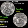 Image 1 : 1949-s Franklin Half Dollar 50c Grades Choice Unc