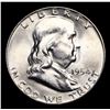Image 2 : 1954-p Franklin Half Dollar 50c Grades Choice Unc FBL