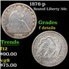 1876-p Seated Half Dollar 50c Grades f details