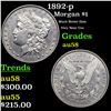 1892-p Morgan Dollar $1 Grades Choice AU/BU Slider